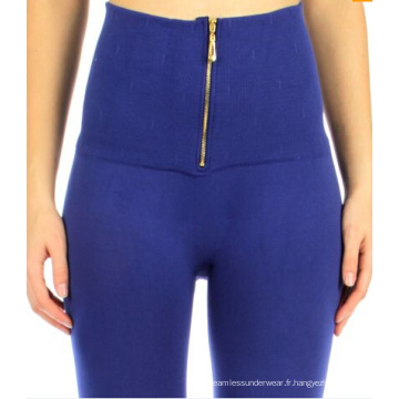 Mesdames sans couture taille haute à capuche molleton Leggings